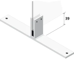 Abstands-Set für Standfuß und Thekenhalter in Aluminium