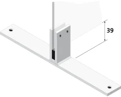 Abstands-Set für Standfuß und Thekenhalter in Aluminium