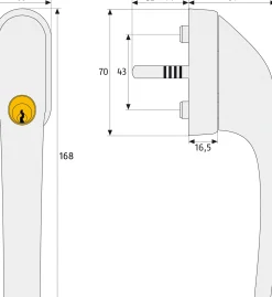 Abus Fenstergriff abschließbar FG 300 silber
