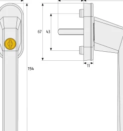 Abus Fenstergriff FG 110 braun