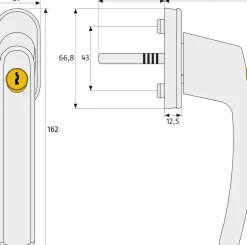Abus Fenstergriff FG 210 silber