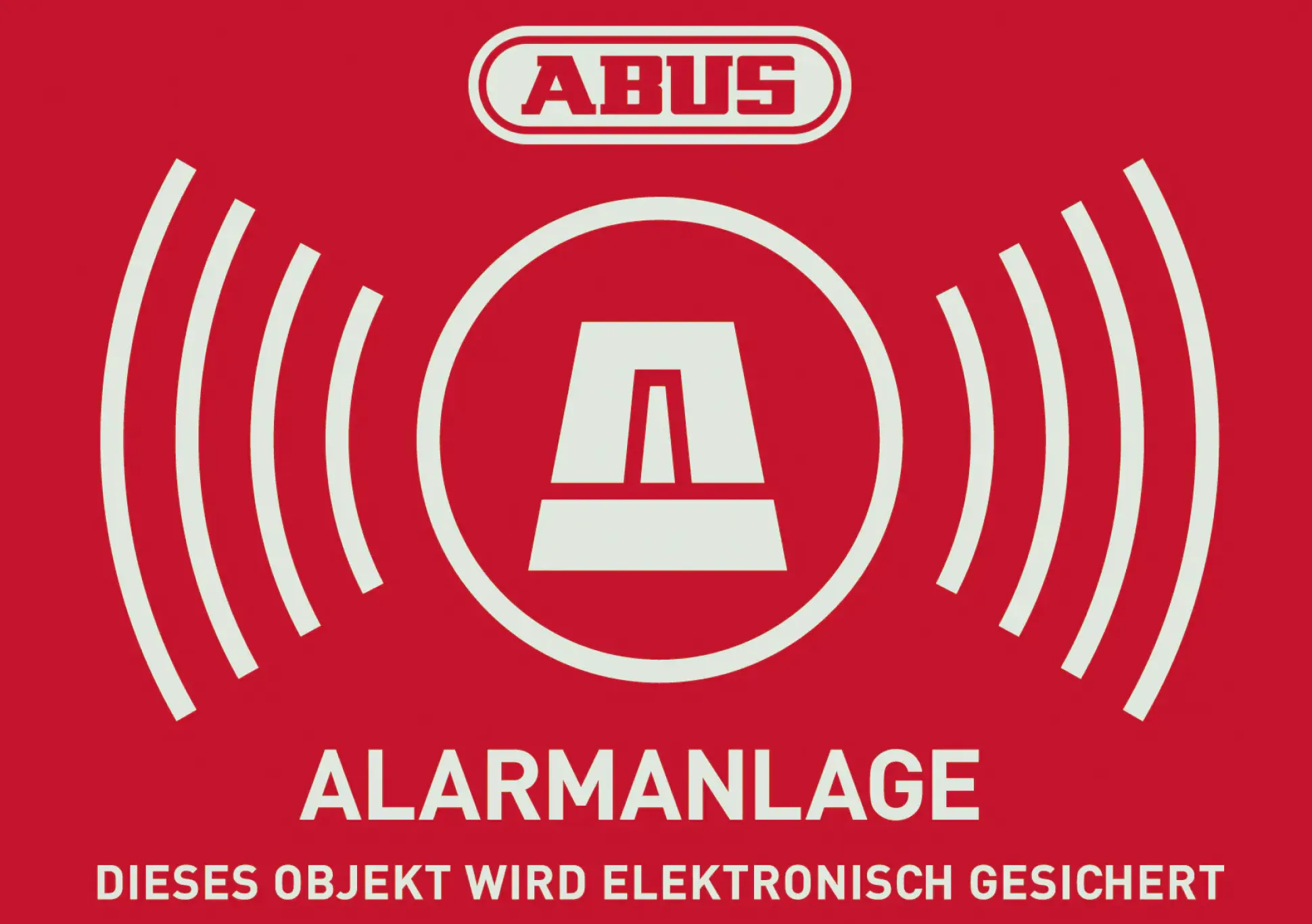 Abus Warnaufkleber Alarm AU1322 148 x 105 mm