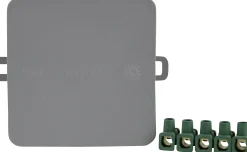 Abzweigkasten Aufputz, IP 54, mit Dosenklemme, 85 x 85 x 40 mm, grau