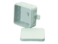 Abzweigkasten Aufputz, IP 54, 75 x 75 x 40 mm, grau