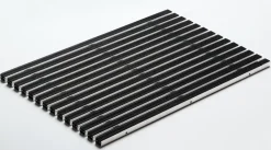 ACO Schuhabstreifermatte Alu schwarz, mit Gummistreifen, 60 x 40 cm