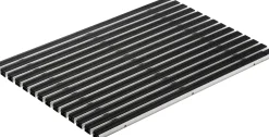 ACO Schuhabstreifermatte Alu schwarz, mit Gummistreifen, 60 x 40 cm