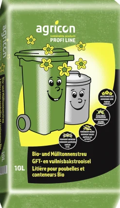 Agricon Biotonnen und Mülltonnenstreu mit Citronelladuft 10 L