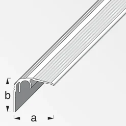 alfer Abschluss-Profil 1 m, 32 x 27 mm Aluminium eloxiert silber