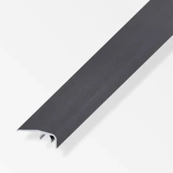 alfer Abschluss-Profil 1 m, 32 x 12.5 mm Alu eloxiert gebürstet dunkelgrau
