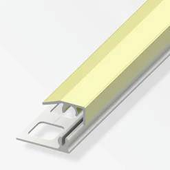 alfer Abschluss-Profil 1 m, 19.5 x 7 mm Aluminium eloxiert messing