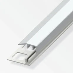 alfer Abschluss-Profil 1 m, 19.5 x 7 mm Alu eloxiert Edelstahl Optik
