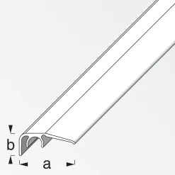 alfer Abschluss-Profil 1 m, 32 x 12.5 mm Aluminium eloxiert gebürstet grau