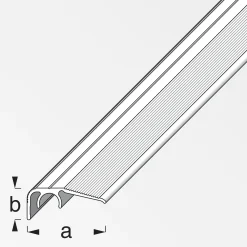 alfer Abschluss-Profil, 12,5 mm 2 m, 32 x 12.5 mm Alu eloxiert silber