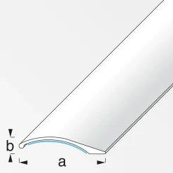 alfer Ausgleichsprofil 1 m, 38.5 x 7.5 mm Alu eloxiert Edelstahl Optik