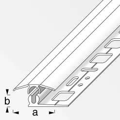 alfer Übergangs-Profil 2 m, 25 x 7 mm Aluminium eloxiert silber