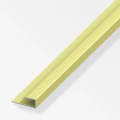 alfer Einfass-Profil 1 m, 15 x 7 mm Aluminium eloxiert messing