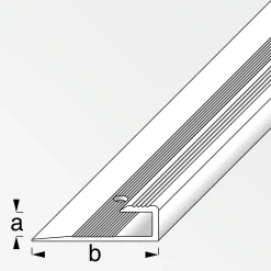 alfer Einfass-Profil 1 m, 26 x 5 mm Aluminium eloxiert dunkelgrau