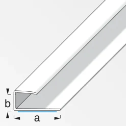 alfer Einfass-Profil 1 m, 15 x 7 mm Aluminium eloxiert silber