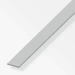 alfer Flachprofil Aluminium eloxiert gebürstet Edelstahl-Optik