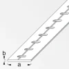 alfer Flachprofil Aluminium roh blank gelocht
