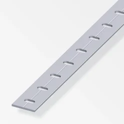 alfer Flachprofil Aluminium roh blank gelocht