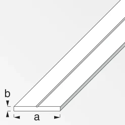 alfer Flachprofil PVC glatt weiß