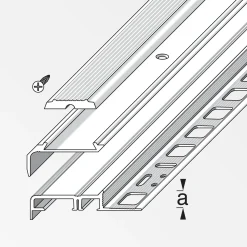 alfer Komplett-Set 1 m, 8 mm Aluminium eloxiert silber, schwarz
