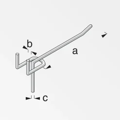 alfer Lochblechhaken, groß 80 mm 80 x 15 x 3.4 mm Stahl verzinkt