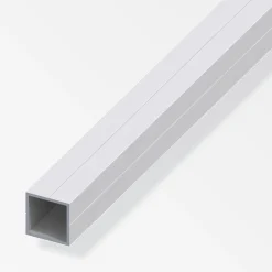 alfer Quadratrohr 2.5 m, 23.5 x 1.5 mm Aluminium eloxiert silber