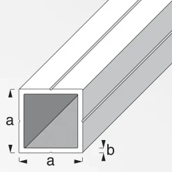 alfer Quadratrohr 0.3 m, 23.5 x 1.5 mm Aluminium eloxiert silber