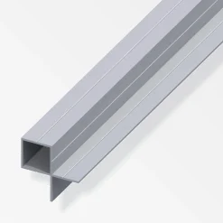 alfer Quadratrohr, 2 Schenkel innen 2.5 m, 23.5 x 43.5 x 1.5 mm Alu blank