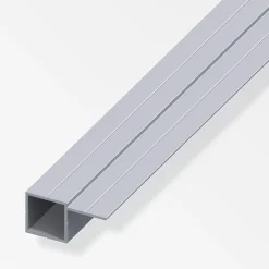 alfer Quadratrohr, 1 Schenkel versetzt 2.5 m, 23.5 x 45.5 x 1.5 mm
