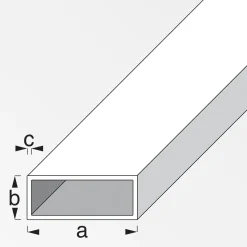 alfer Rechteckrohr 1 m, 30 x 20 x 1.5 mm Stahl roh natur