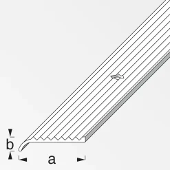 alfer Rundabschlussprofil 1 m, 25 x 6 mm Aluminium eloxiert silber