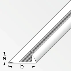 alfer Rund-Abschluss-Profil 1 m, 21.5 x 5 mm Aluminium eloxiert silber
