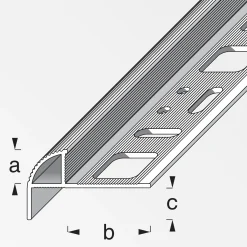 alfer Treppenkantenprofil 2.5 m, 10 x 19.5 x 7.5 mm Alu eloxiert silber