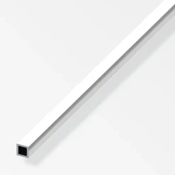 alfer Vierkantrohr 2.5 m, 15 x 15 x 1 mm Alu eloxiert poliert Chrom Optik