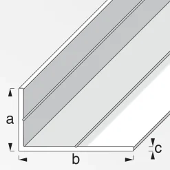 alfer Winkel 2.5 m, 19.5 x 35.5 mm Aluminium roh blank