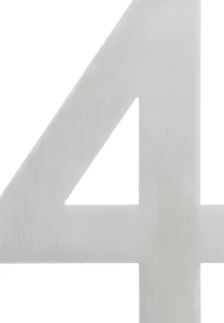 Alpertec Hausnummer 4 Edelstahl