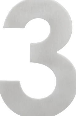 Alpertec Hausnummer 3 Edelstahl