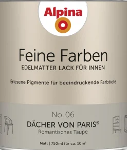 Alpina Feine Farben Lack No. 06 Dächer von Paris - taupe 750 ml