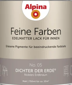Alpina Feine Farben Lack No. 05 Dichter der Erde - erdbraun 750 ml