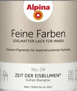 Alpina Feine Farben Lack No. 04 Zeit der Eisblumen - blassgrau  750 ml