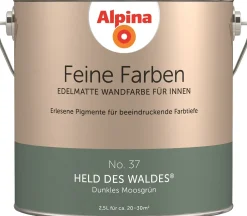 Alpina Feine Farben Wandfarbe No. 37 Held des Waldes - dunkles moosgrün 2,5 L