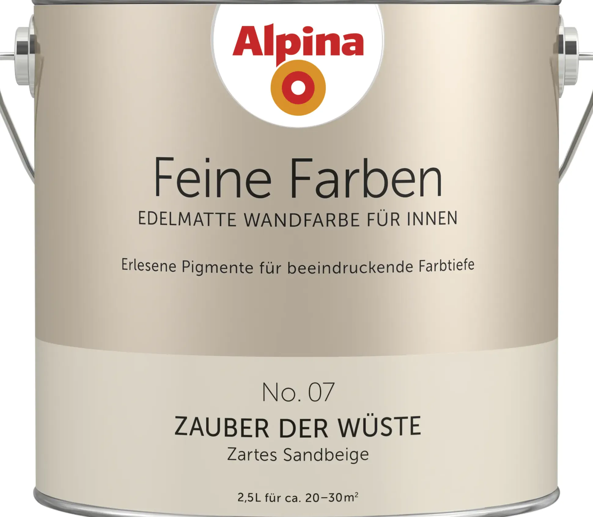 Alpina Feine Farben Wandfarbe No. 07 Zauber der Wüste - zartes sandbeige 2,5 L