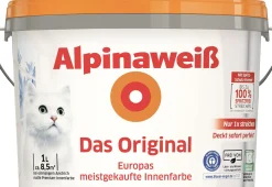 Alpinaweiß Das Original Wandfarbe 1 L weiß matt