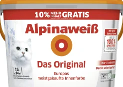 Alpinaweiß Das Original Wandfarbe weiß matt 11 L