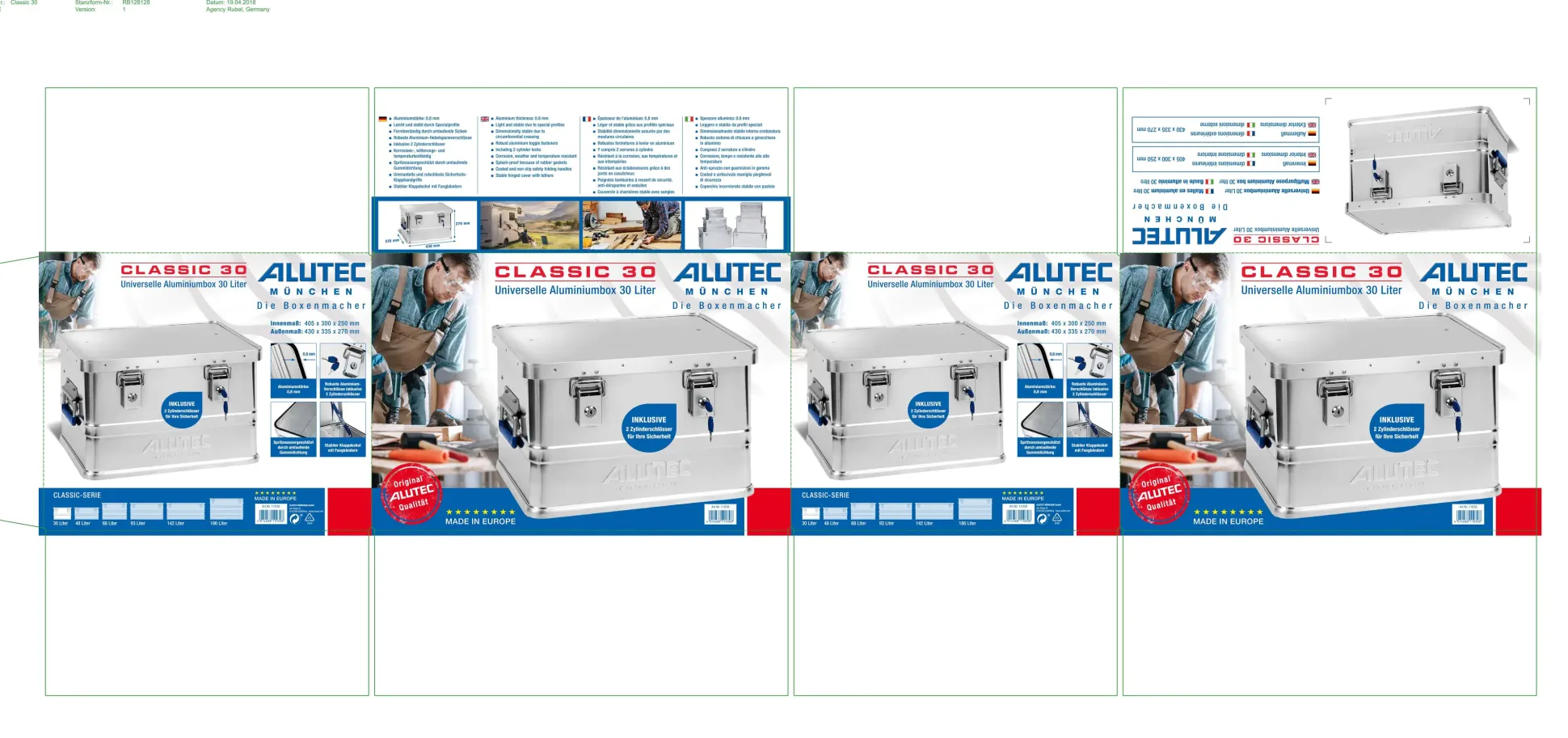 Alutec Aluminiumbox Classic XS 43 x 34 x 27 cm