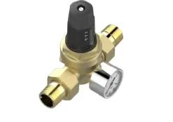 Aqmos Druckminderer für Hauswasserinstallation mit Manometer voreinstellbar 19,05 mm (3/4")