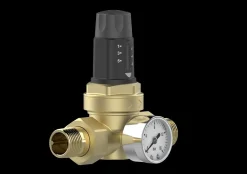 Aqmos Druckminderer für Hauswasserinstallation mit Manometer voreinstellbar 25,4 mm (1")